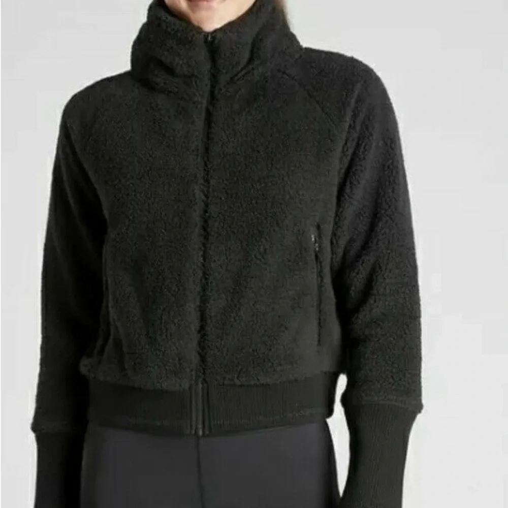 Athleta Range Sherpa Crop Jacket XS - Picture 4 of 16